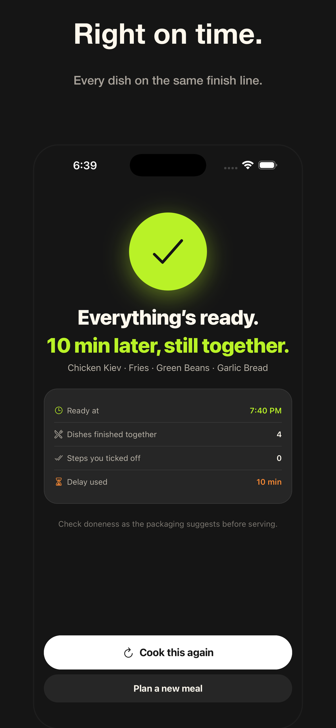 Everything's ready screen